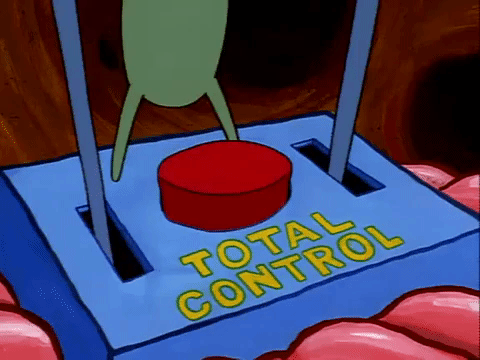 pushing the red button