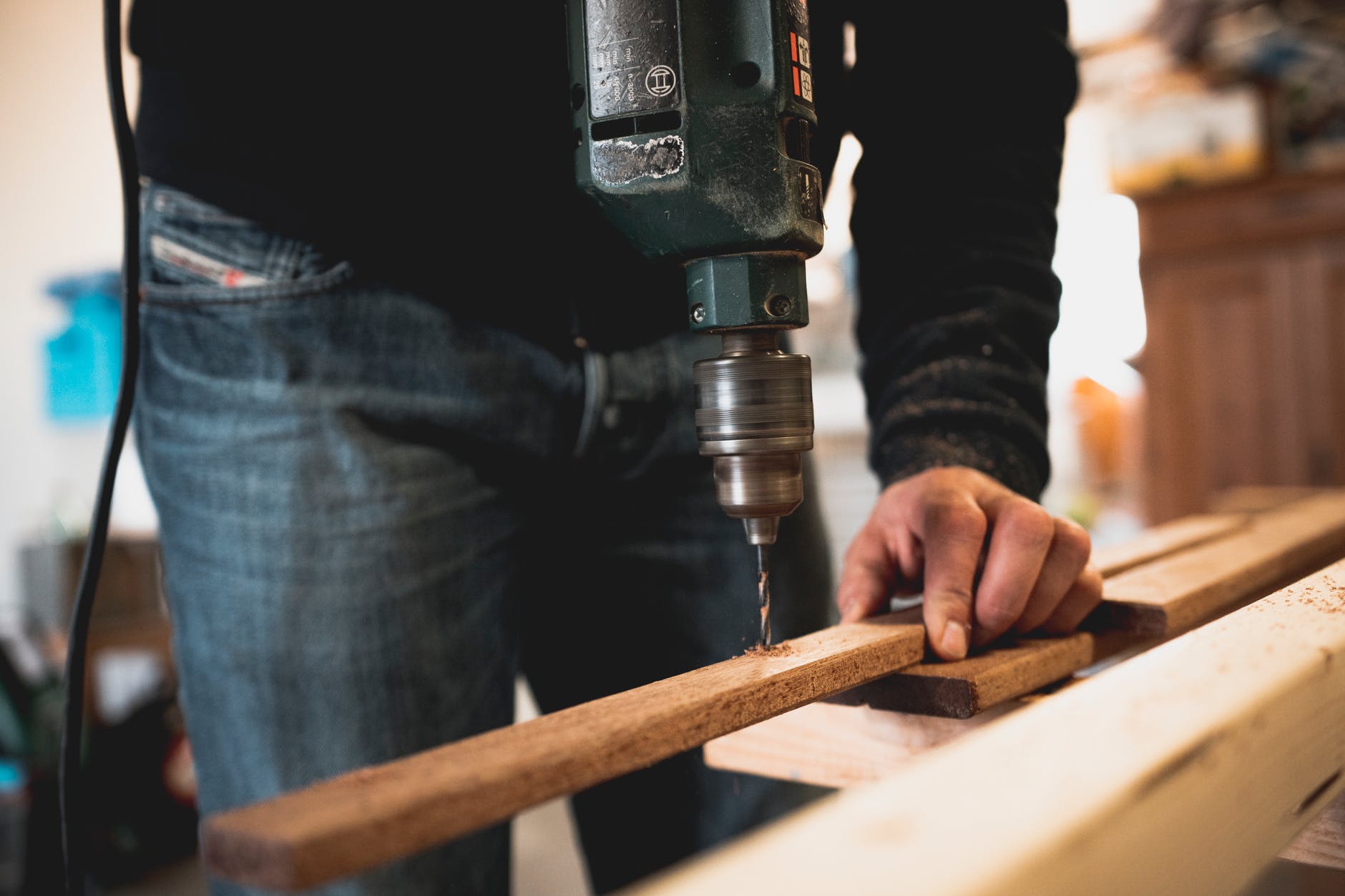 working on a workbench