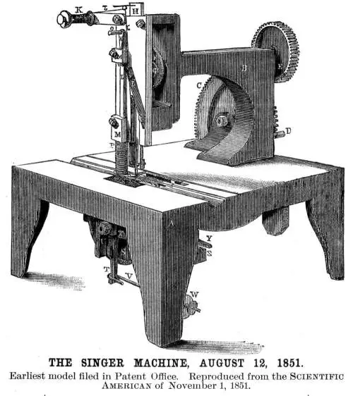 Singer sewing machine 1851 model